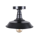 Plafonnier 1 Lumière Noir Pot Lid Semi-Encastré 10.2"