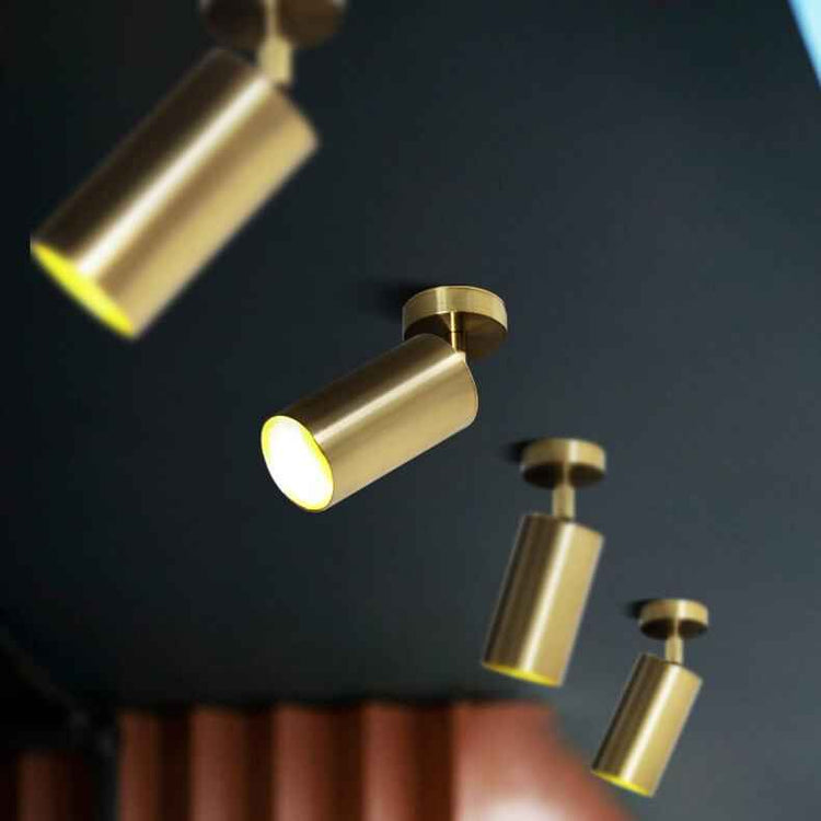 Plafonnier Laiton 1 Lumière Orientable Spot sur Rail pour Cuisine