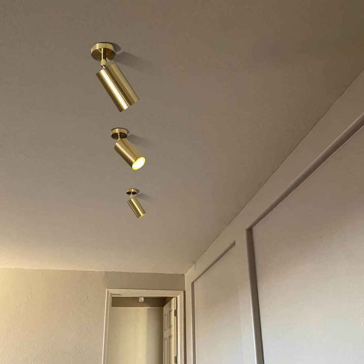 Plafonnier Laiton 1 Lumière Orientable Spot sur Rail pour Cuisine