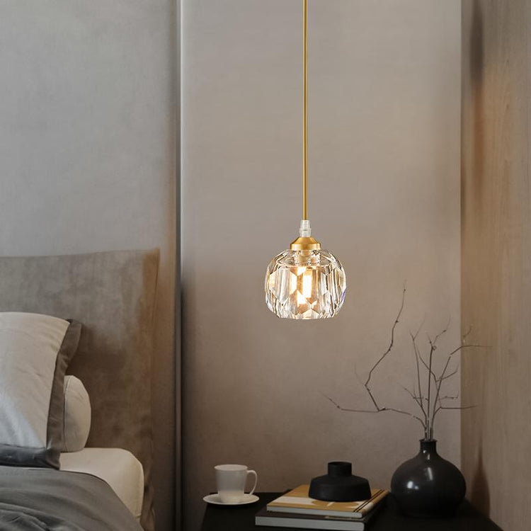 Suspension Cristal 1 Lumière pour Salle à Manger