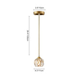 Suspension Cristal 1 Lumière pour Salle à Manger