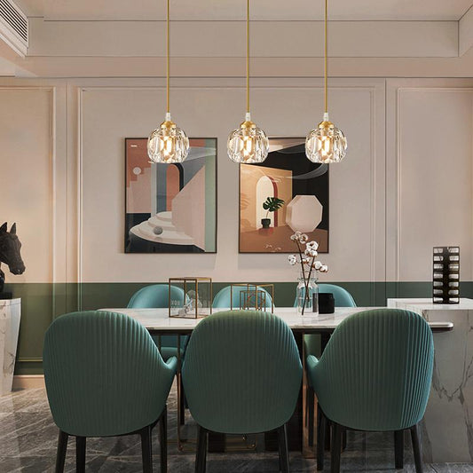 Suspension Cristal 1 Lumière pour Salle à Manger