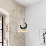 Suspension Wabi Sabi 1 Lumière Géométrique Gris Blanc pour Salle à Manger