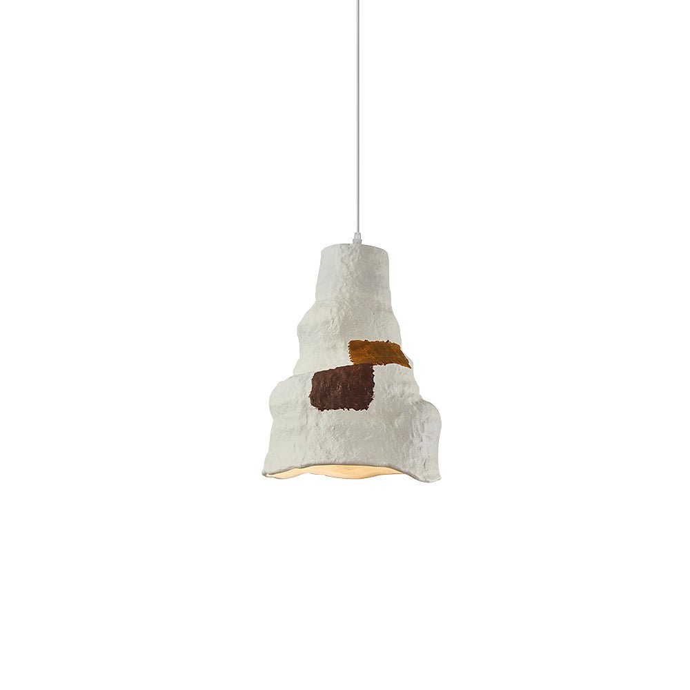 Suspension Wabi Sabi 1 Lumière Géométrique Gris Blanc pour Salle à Manger