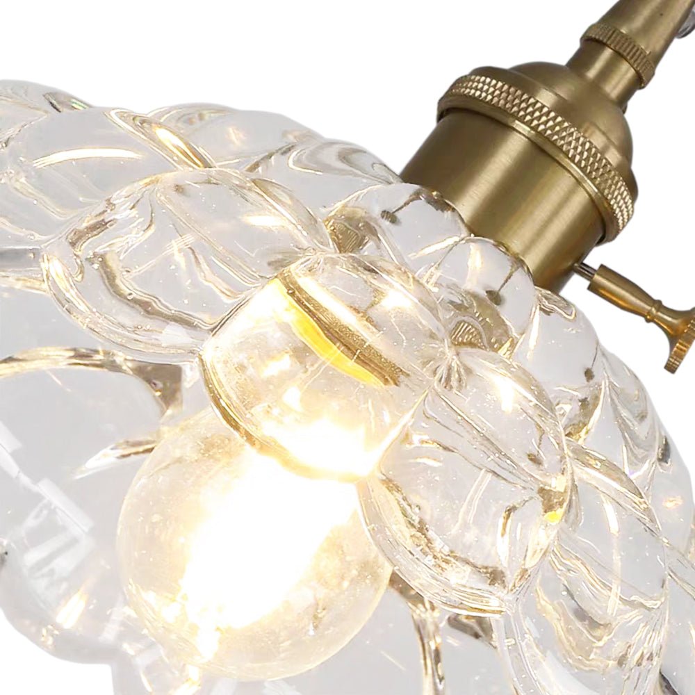 Plafonnier 1 Lumière Verre Lotus Dôme pour Cuisine