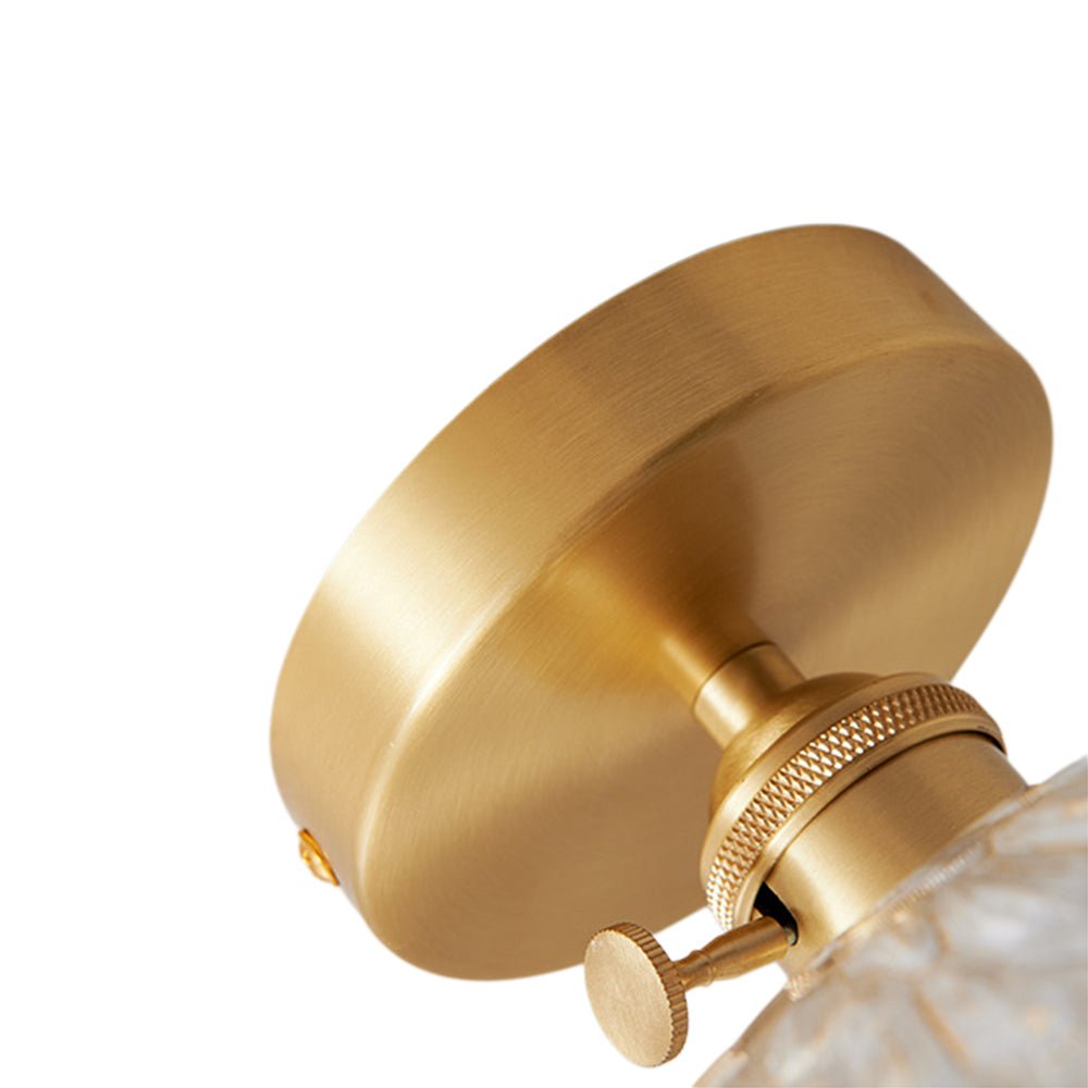 Plafonnier 1 Lumière Verre Lotus Dôme pour Cuisine