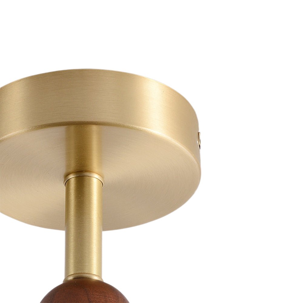 Plafonnier 1 Lumière Verre Lotus Dôme Semi-Encastré pour Cuisine