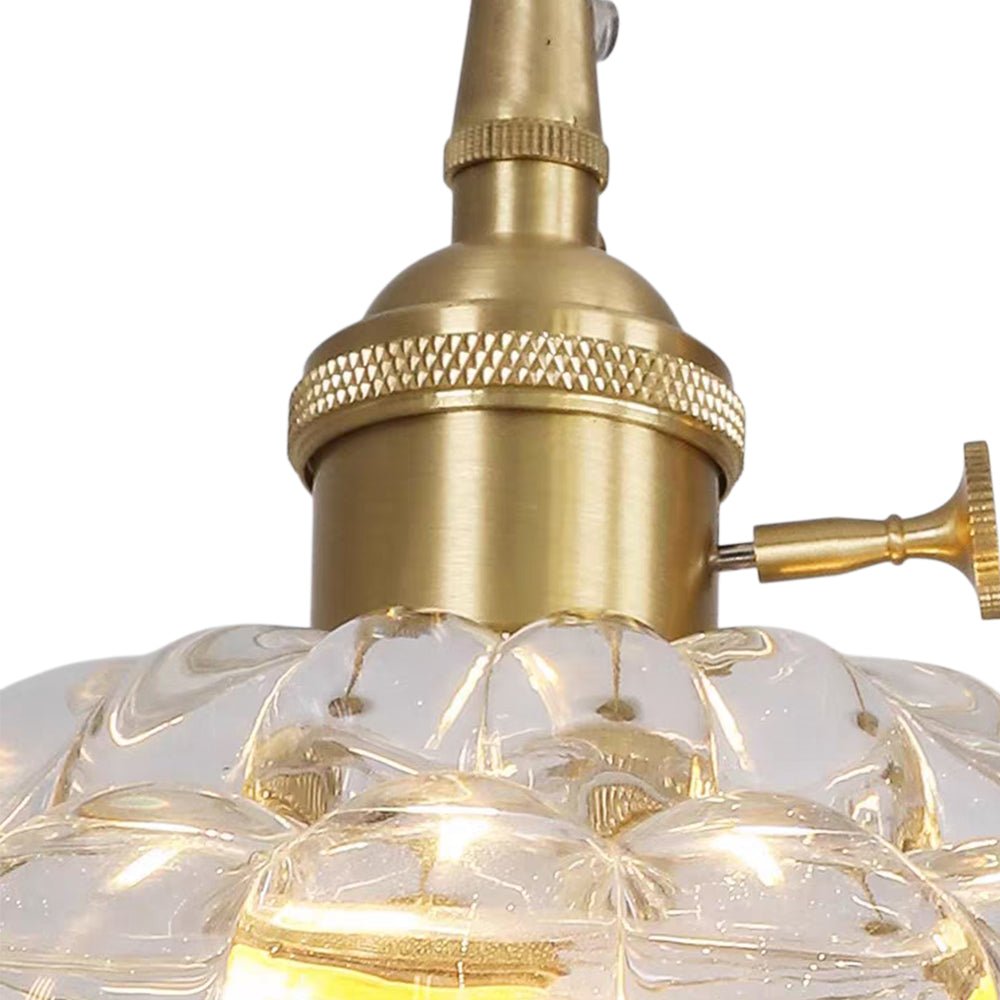 Suspension Luminaire 1 Lumière Lotus Dôme Verre Fleur Design pour Salle à Manger
