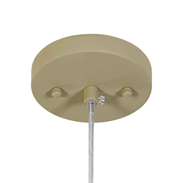 Plafonnier circulaire beige avec 1 connecteur et câble, abat-jour conique