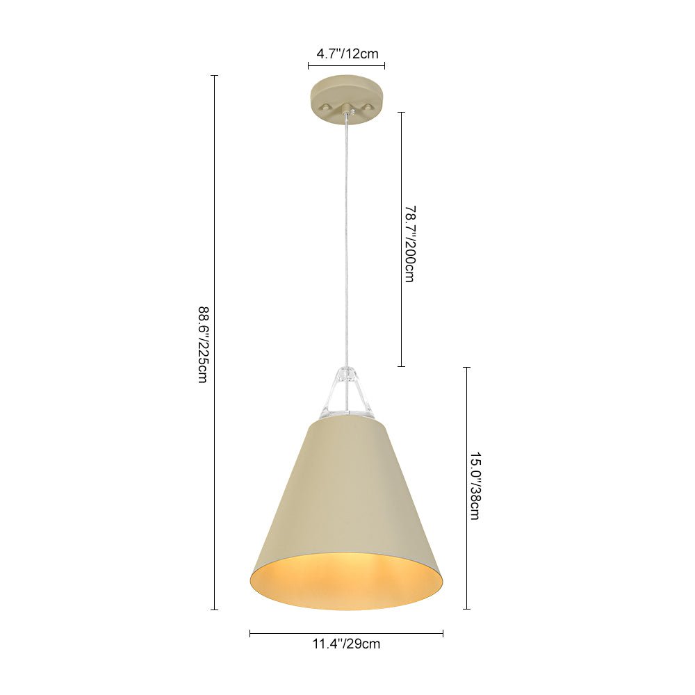 Suspension Luminaire 1 Lumière Minimaliste Conique pour Salle à Manger