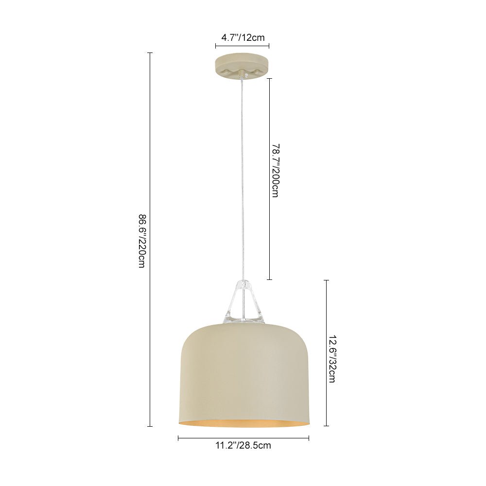 Suspension Luminaire 1 Lumière Minimaliste Tambour pour Salle à Manger