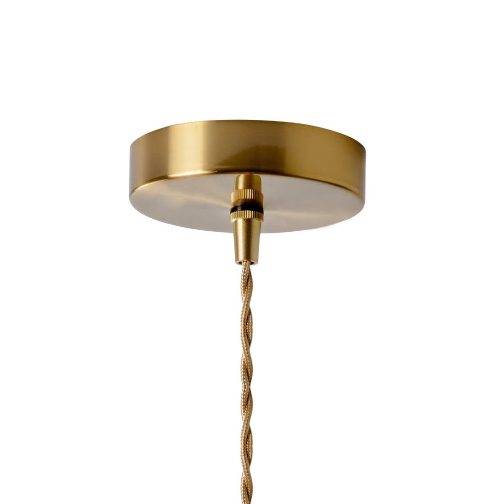 Suspension Luminaire 1 Lumière Rayures Verticales Dôme Verre pour Salle à Manger