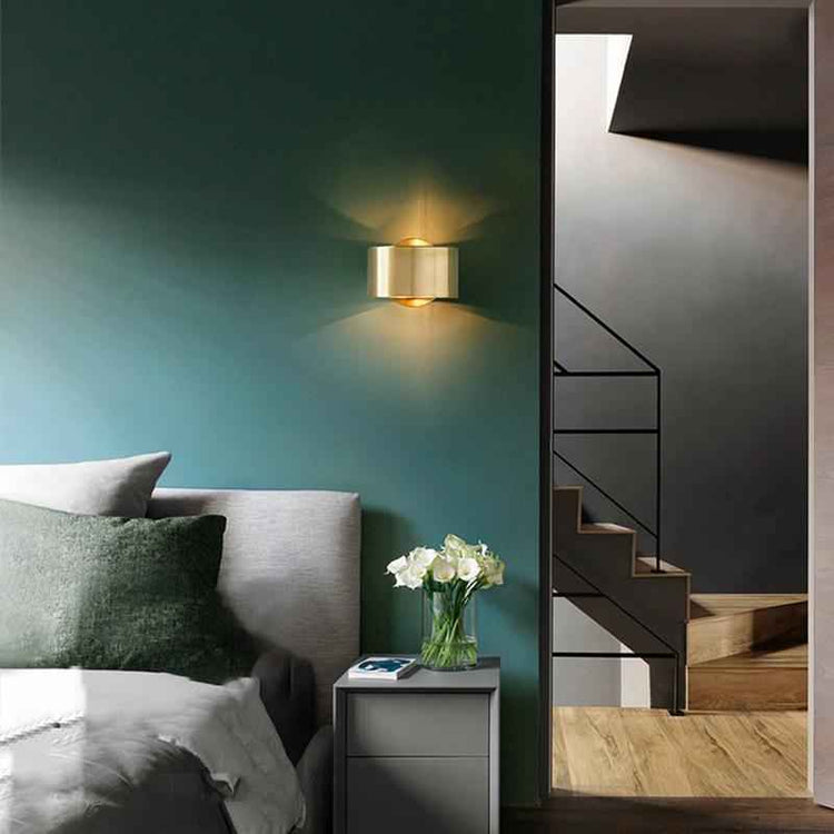 Applique Murale Laiton Mid Century une Luminaire en Brossé Finish pour Chambre