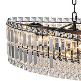Lustre Cristal 10 Lumières Ovale Suspension Cuisine pour Cuisine