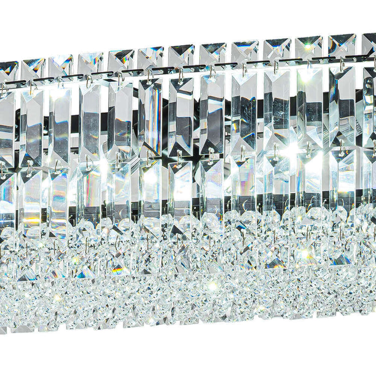 Lustre Cristal 10 Lumières Ovale Suspension Cuisine pour Cuisine