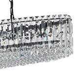 Lustre Cristal 10 Lumières Ovale Suspension Cuisine pour Cuisine