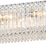 Lustre Cristal 10 Lumières Rectangulaire Suspension Cuisine pour Salle à Manger