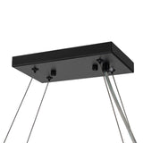 Lustre Cristal 10 Lumières Rectangulaire Suspension Cuisine pour Salle à Manger