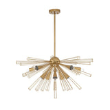 Lustre Salon Spoutnik 10 Lumières en Laiton