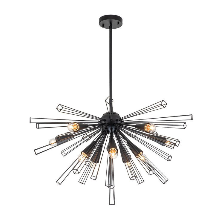 Lustre Salon Spoutnik 10 Lumières en Laiton