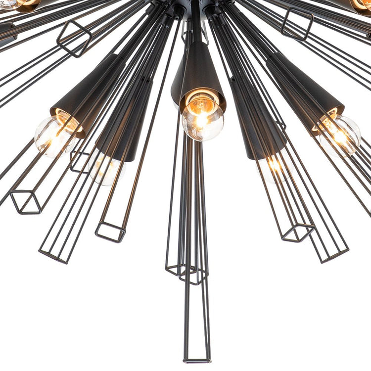 Lustre Salon Spoutnik 10 Lumières en Laiton
