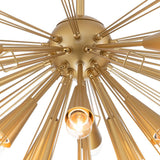 Lustre Salon Spoutnik 10 Lumières en Laiton