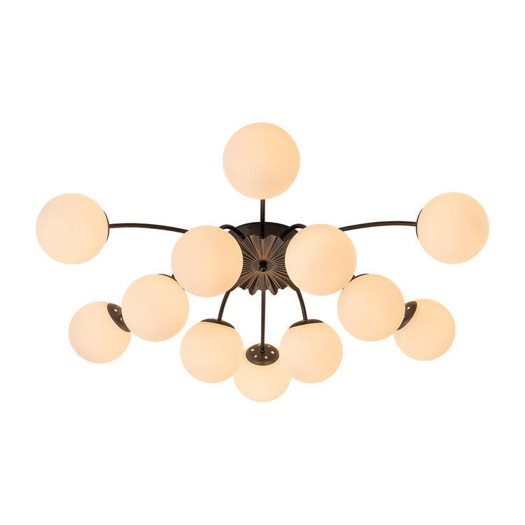 Lustre Salon Spoutnik en Verre Noir