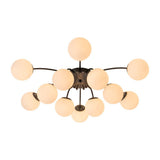 Lustre Salon Spoutnik en Verre Noir