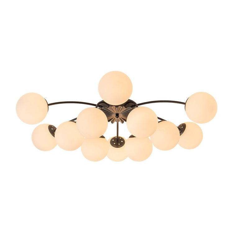 Lustre Salon Spoutnik en Verre Noir
