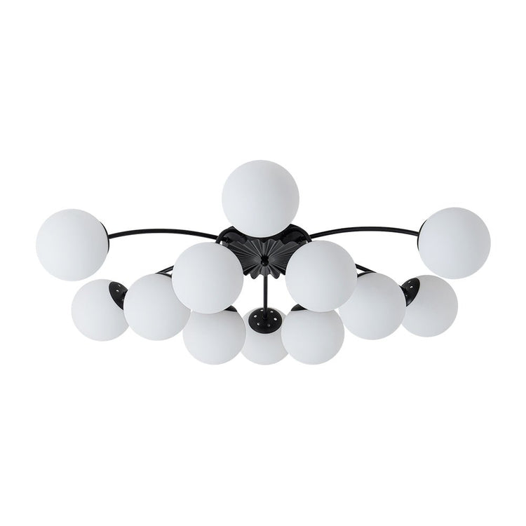 Lustre Salon Spoutnik en Verre Noir