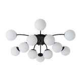 Lustre Salon Spoutnik en Verre Noir