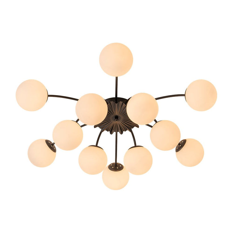 Lustre Salon Spoutnik en Verre Noir