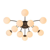 Lustre Salon Spoutnik en Verre Noir