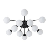 Lustre Salon Spoutnik en Verre Noir