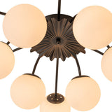 Lustre Salon Spoutnik en Verre Noir