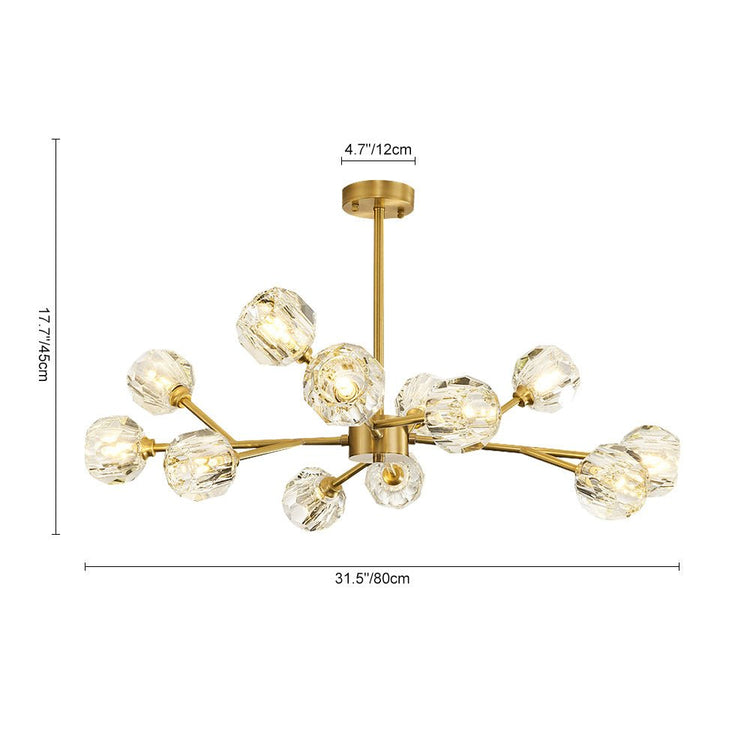 Lustre Salon Branche en Cristal