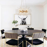 Lustre Salon Feu D'Artifice en Chrome