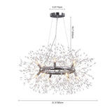 Lustre Salon Feu D'Artifice en Chrome