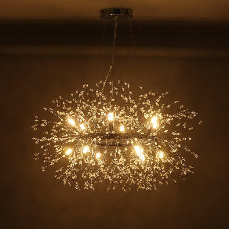 Lustre Salon Feu D'Artifice en Chrome