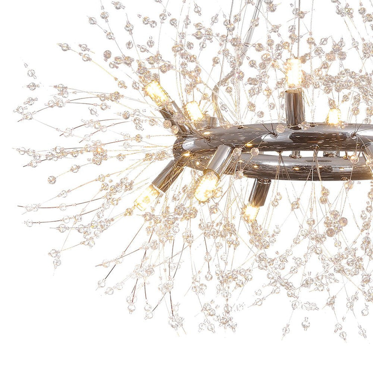 Lustre Salon Feu D'Artifice en Chrome