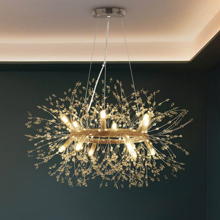 Lustre Salon Feu D'Artifice en Chrome