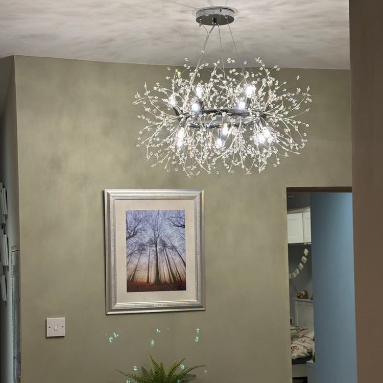 Lustre Salon Feu D'Artifice en Chrome