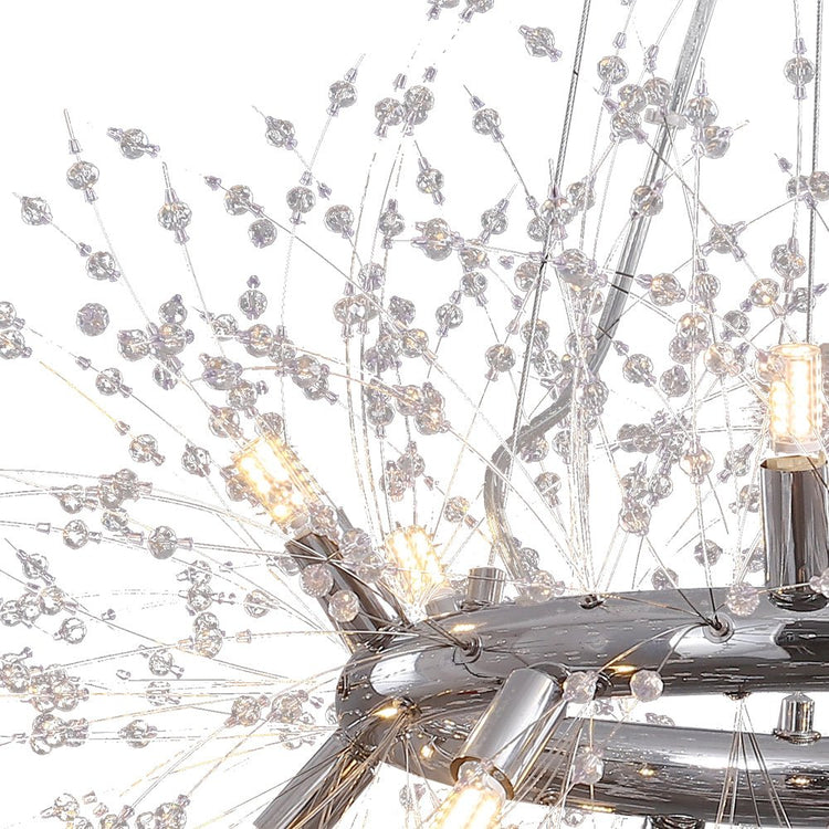Lustre Salon Feu D'Artifice en Chrome