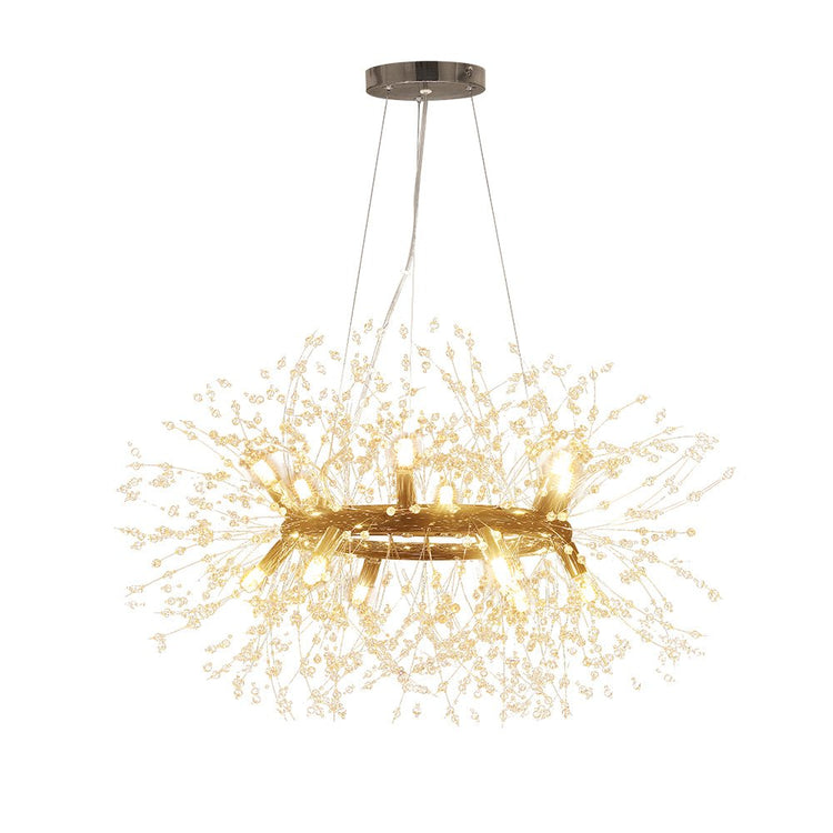 Lustre Salon Feu D'Artifice en Chrome