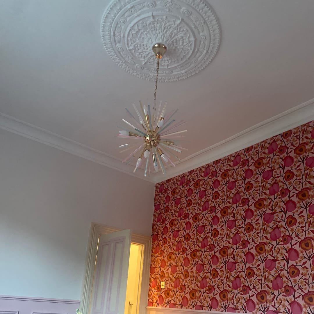 Lustre Salon Étoile 12 Lumières en Laiton 56 cm Modèle 2