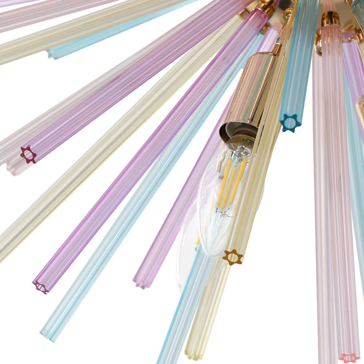 Lustre Salon Étoile 12 Lumières en Laiton 56 cm Modèle 2