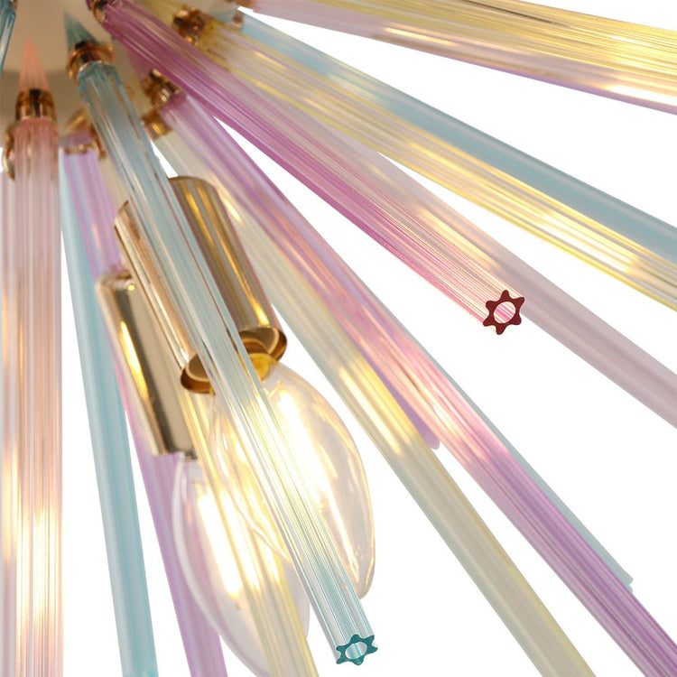 Lustre Salon Étoile 12 Lumières en Laiton 56 cm Modèle 2