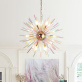 Lustre Salon Étoile 12 Lumières en Laiton 56 cm Modèle 2