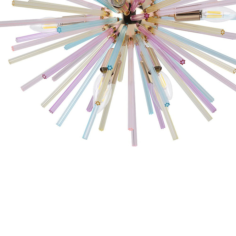 Lustre Salon Étoile 12 Lumières en Laiton 56 cm Modèle 2