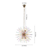 Lustre Salon Étoile 12 Lumières en Laiton 56 cm Modèle 2